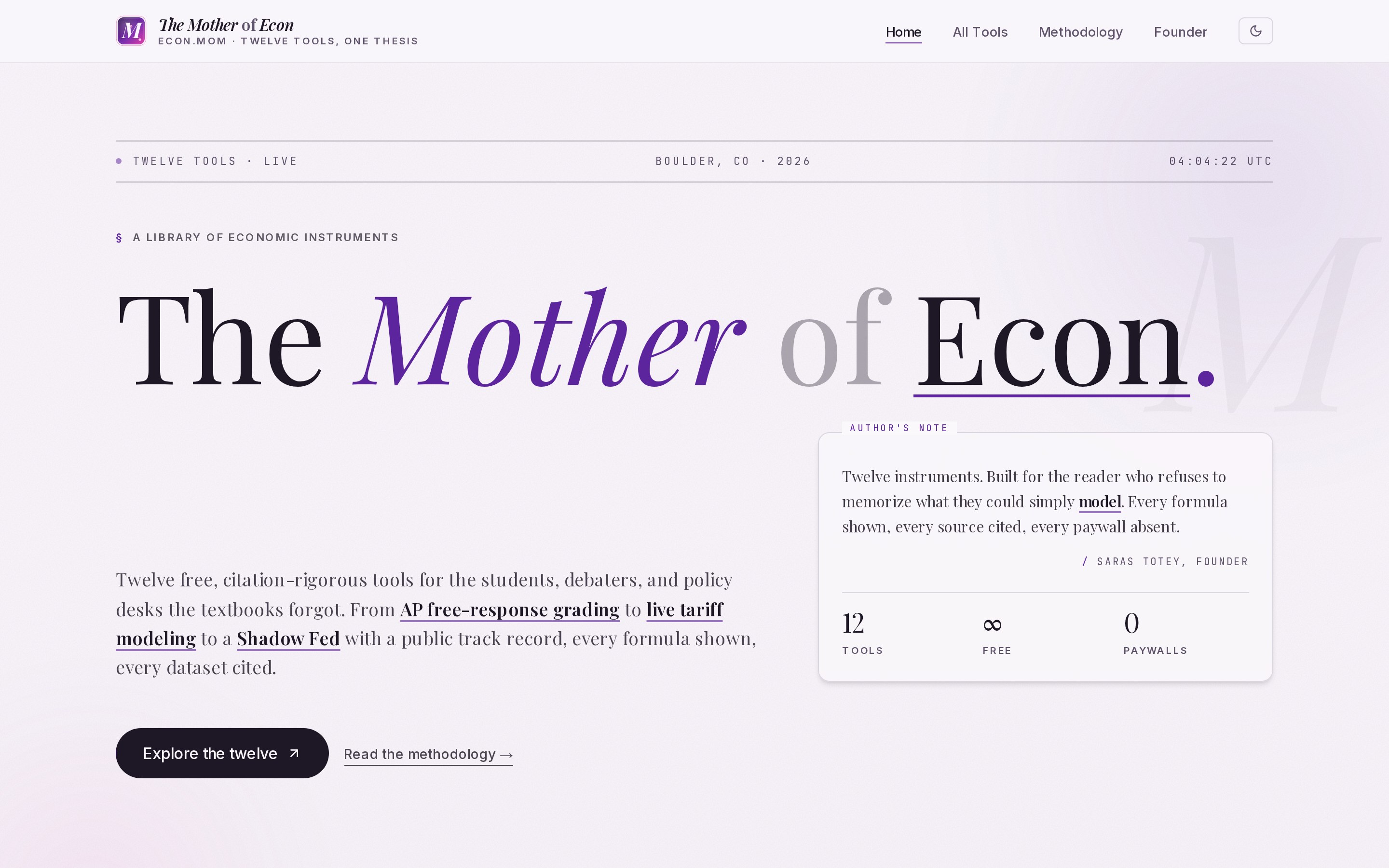 econ.mom by Saras Totey, an editorial economics tools site